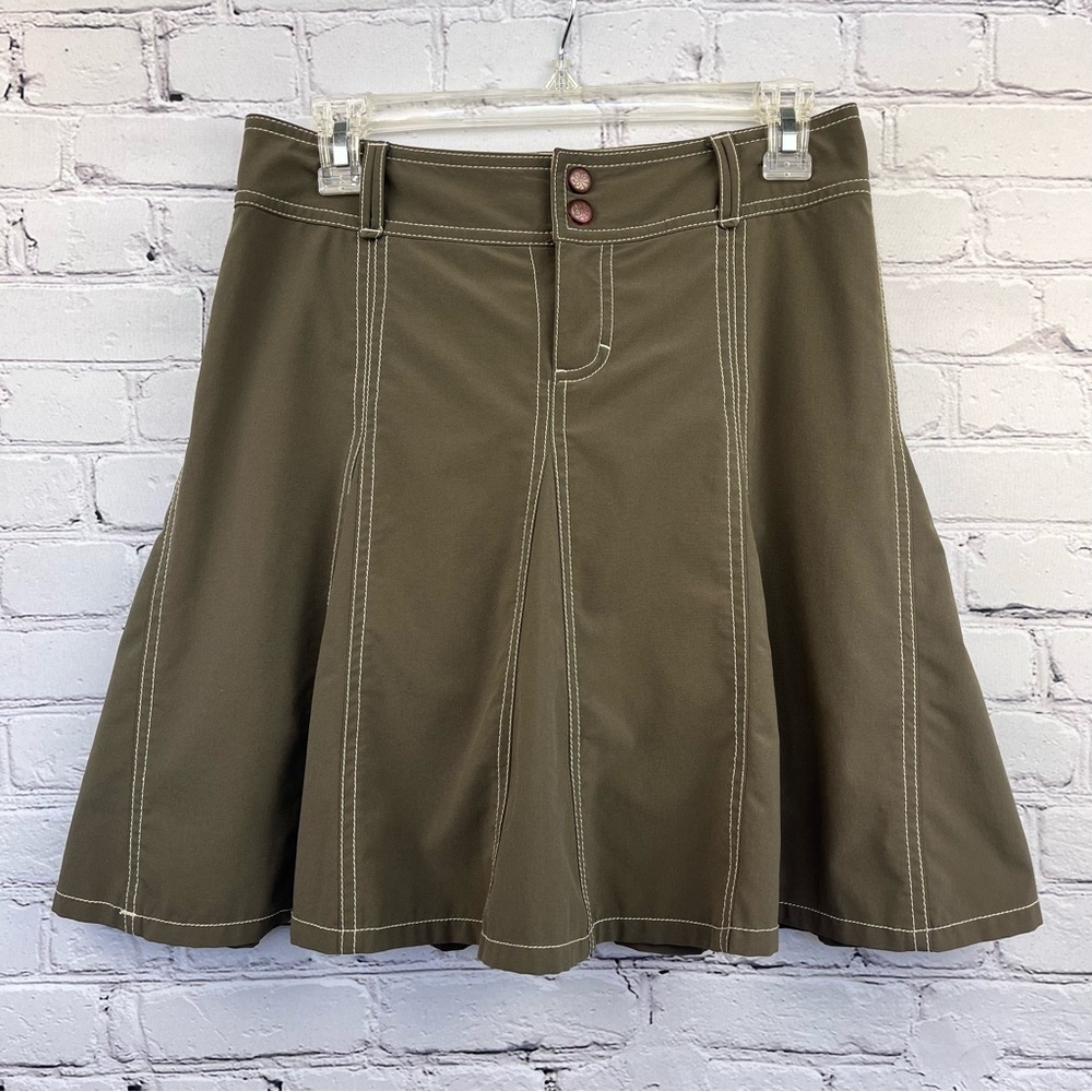 Athleta Whatever Skort Travel Hiking Skirt Olive Green Sz 4